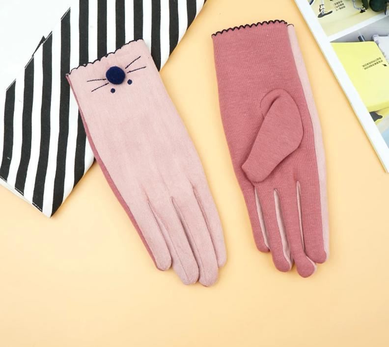 elegante warme handschoenen met kattenontwerp