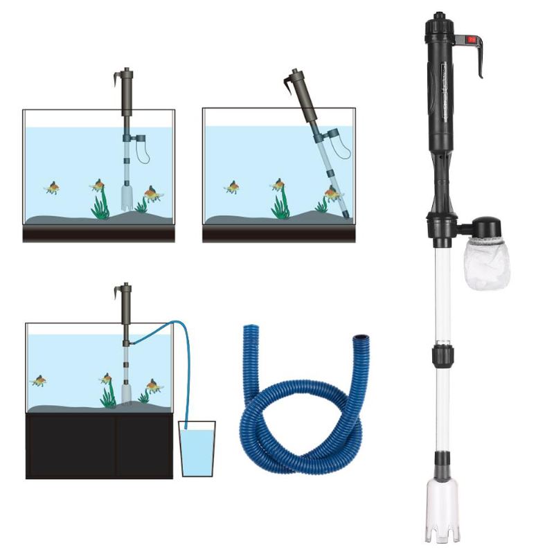 elektrische 3 in 1 aquarium aquarium waterwisselaar set