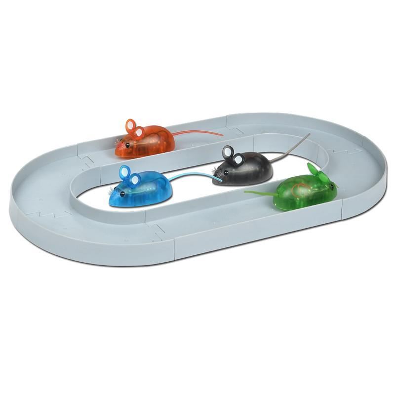 elektronisch katmuis-speelgoed met lastige racebaanpuzzel