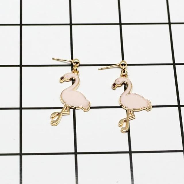 flamingo design oorbellen