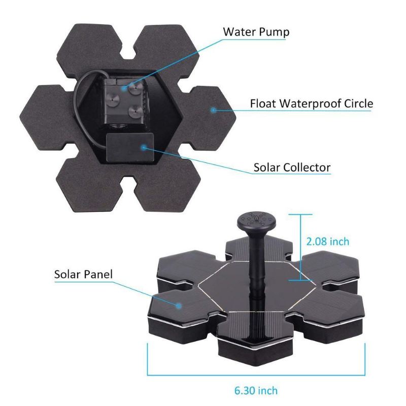 fonteinpomp op zonne-energie met back-upbatterij