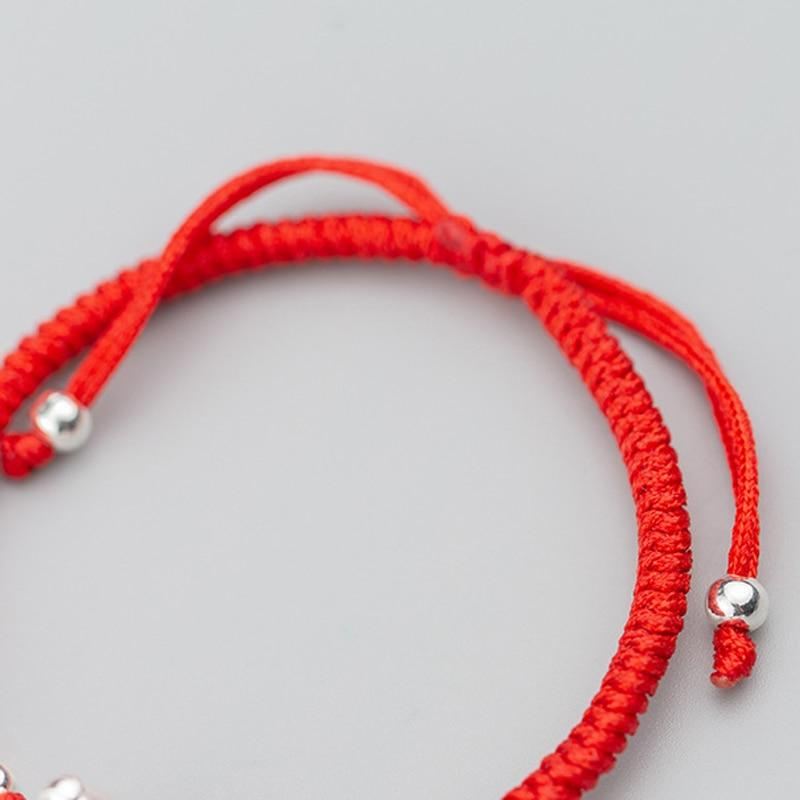 gelukskat kralen rood touw armband