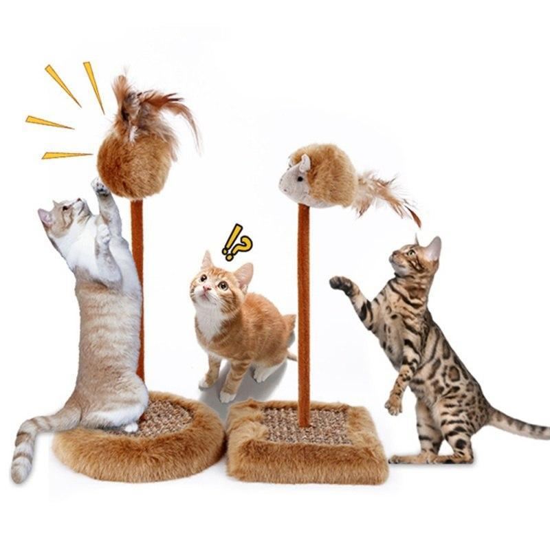 grappig klinkende muisvormige kattenkrabplank