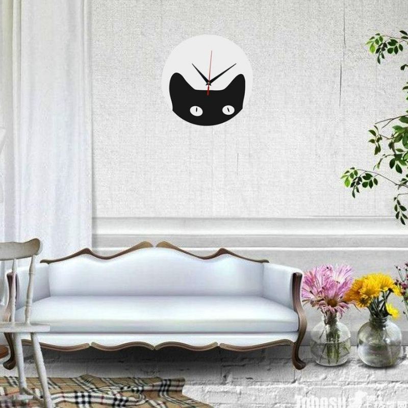 grappige kat wandklok