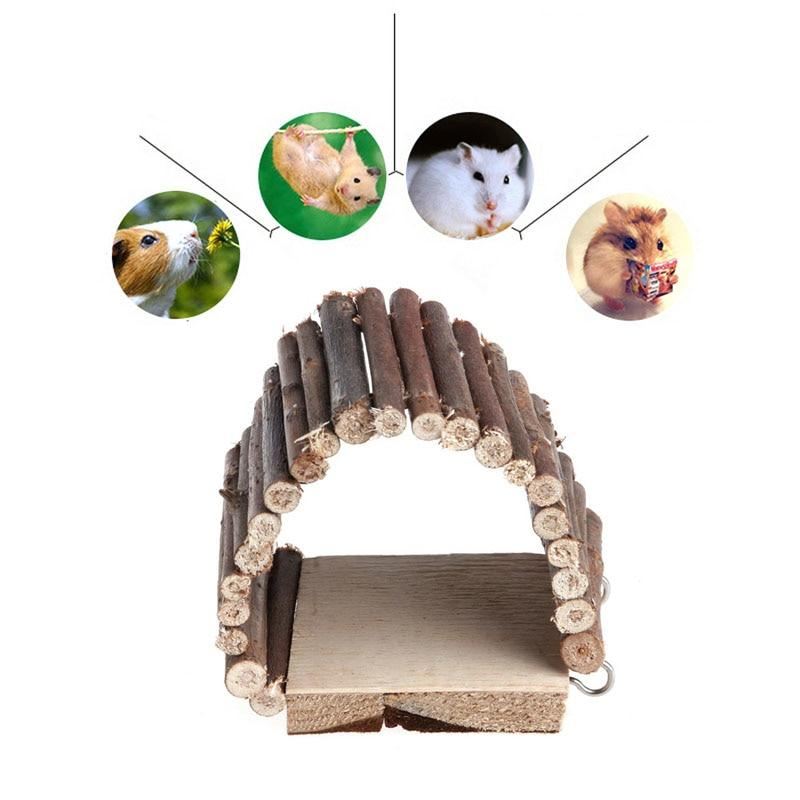 hamster opgehangen houten ladder speelgoed
