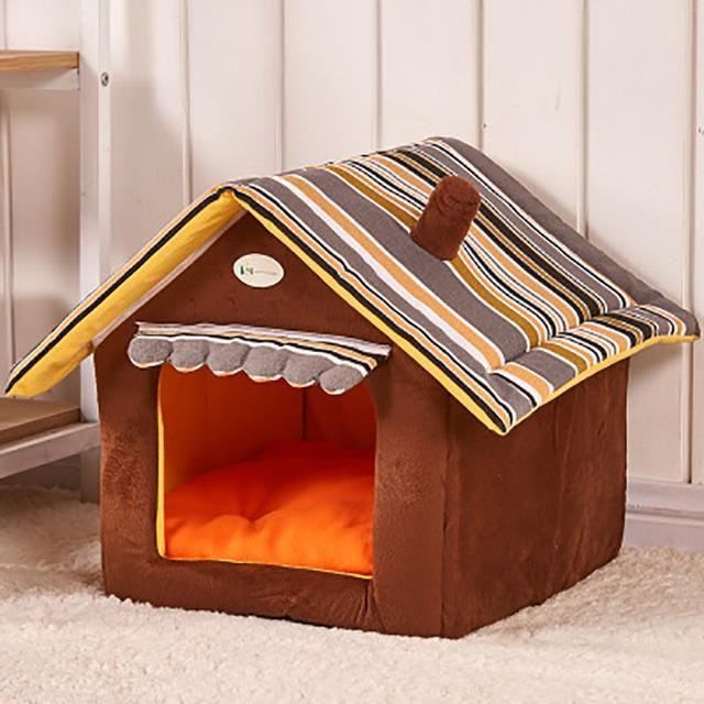 heerlijk warmer huisvormig bed voor huisdieren