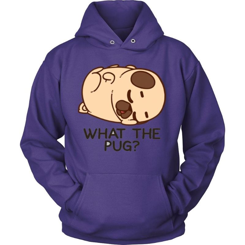 hoodie afdrukken brief what the pug