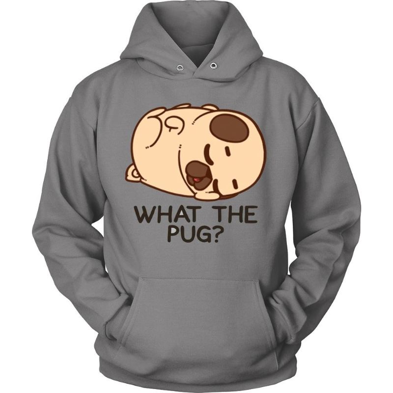 hoodie afdrukken brief what the pug