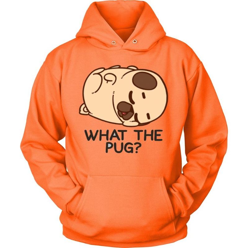 hoodie afdrukken brief what the pug