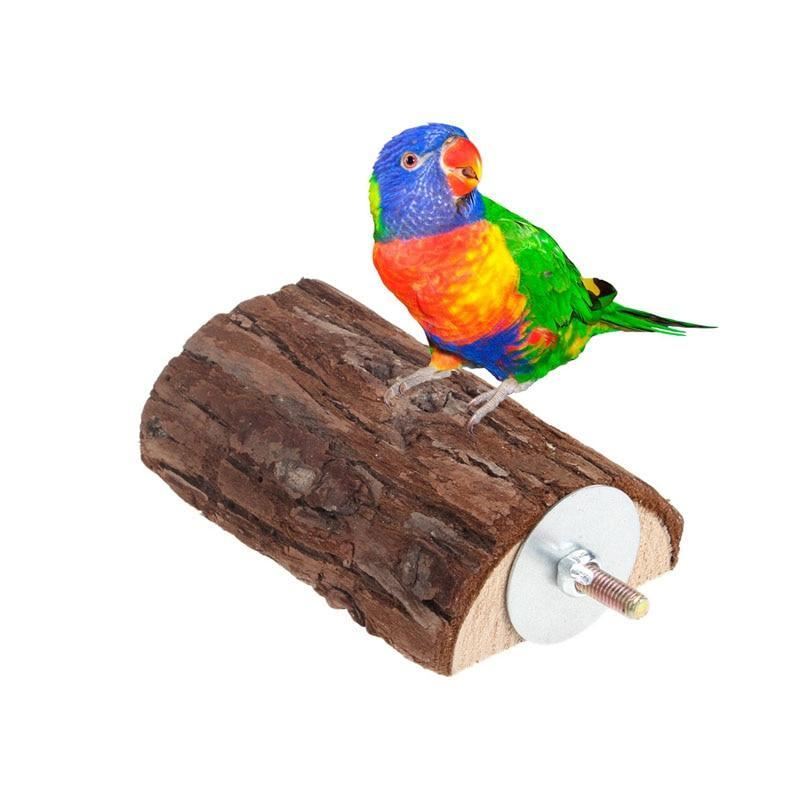 houten vogelstandaard platform vogelspeelgoed