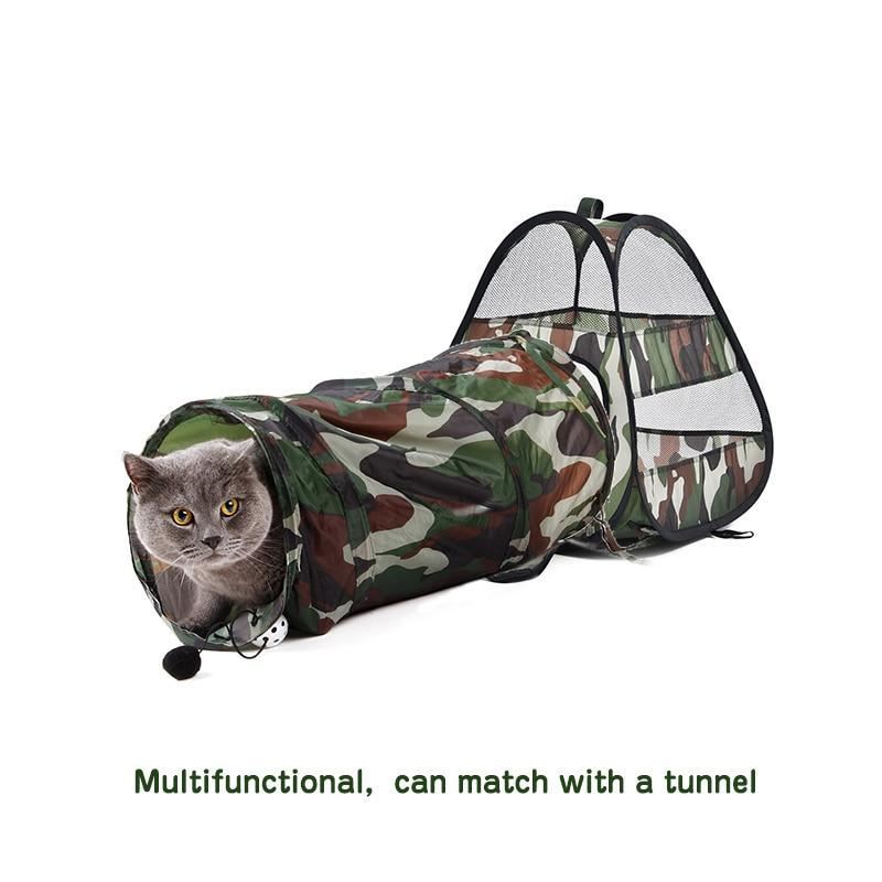 huisdier camouflage tent en speeltunnel buitenspeelgoed