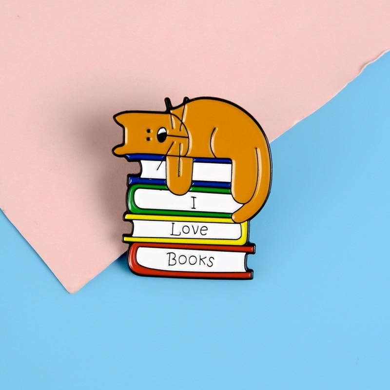 ik hou van boeken kat pin