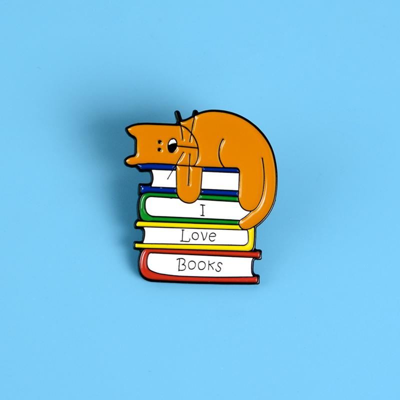 ik hou van boeken kat pin