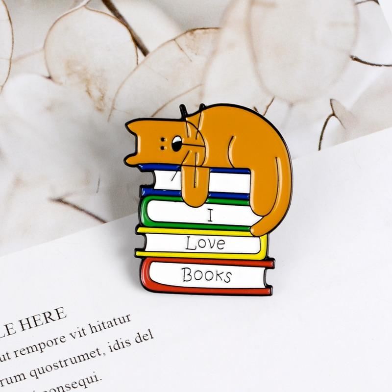 ik hou van boeken kat pin