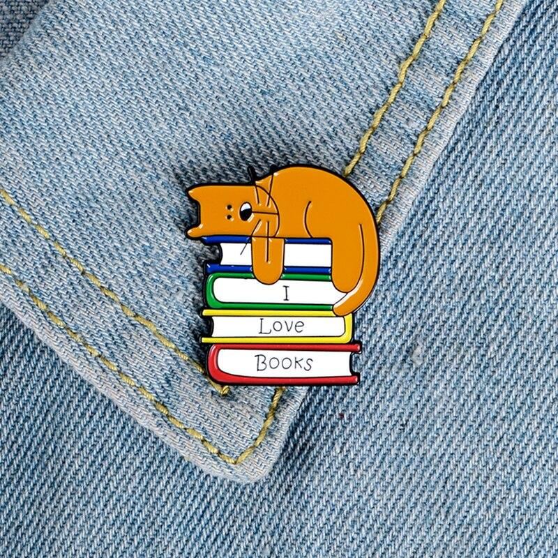 ik hou van boeken kat pin