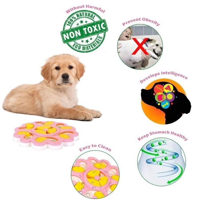interactief hondenspeelgoed voor slow food-afgifte in bloemvorm