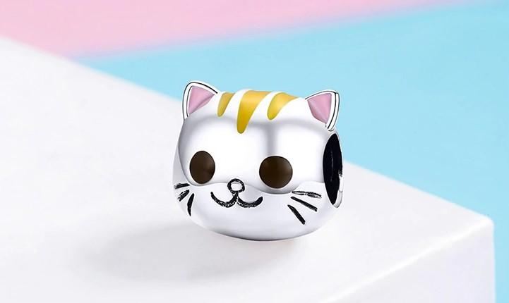 kat gezicht armband charme