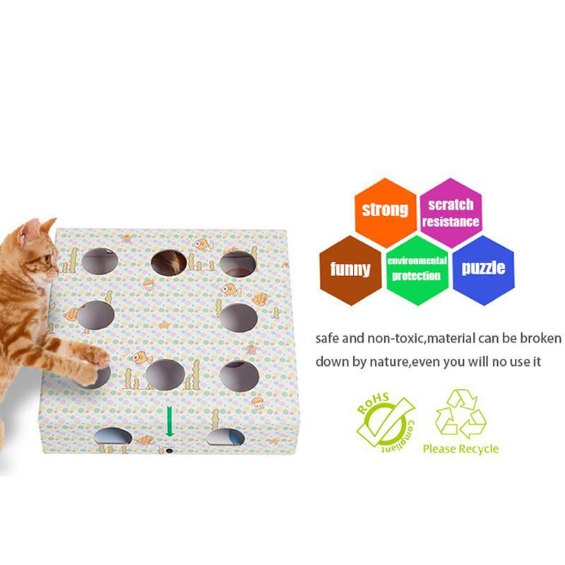 kat krabben puzzel speelgoed verbergen doos met elektrische veer
