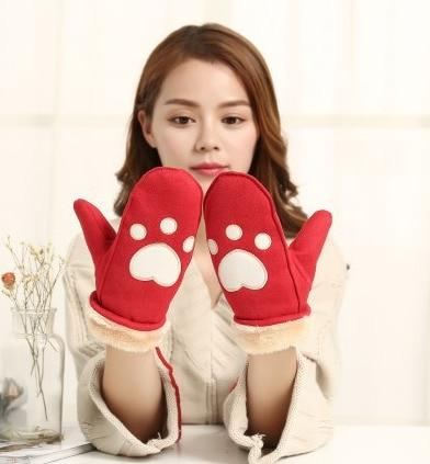 kat voetafdrukken handschoenen
