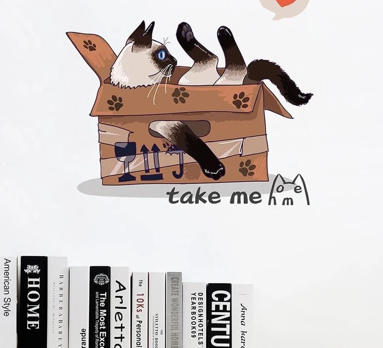 katten koelkast stickers