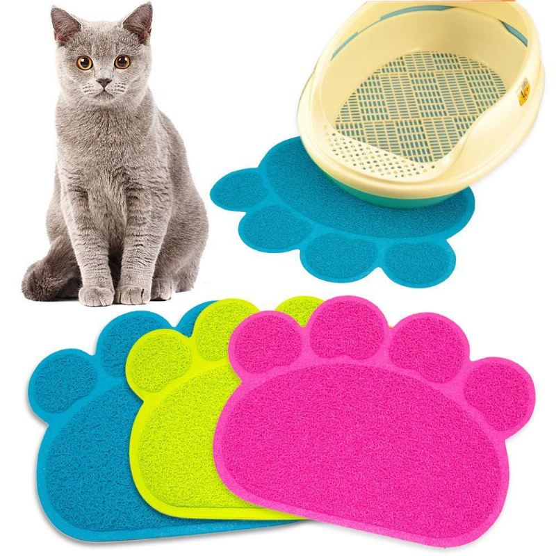 kattenbakmat in de vorm van een poot die uw vloer schoon houdt