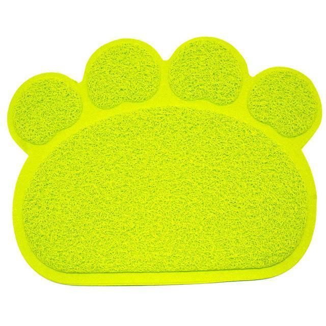 kattenbakmat in de vorm van een poot die uw vloer schoon houdt