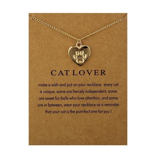 kattenliefhebber vriendschap hart charme ketting