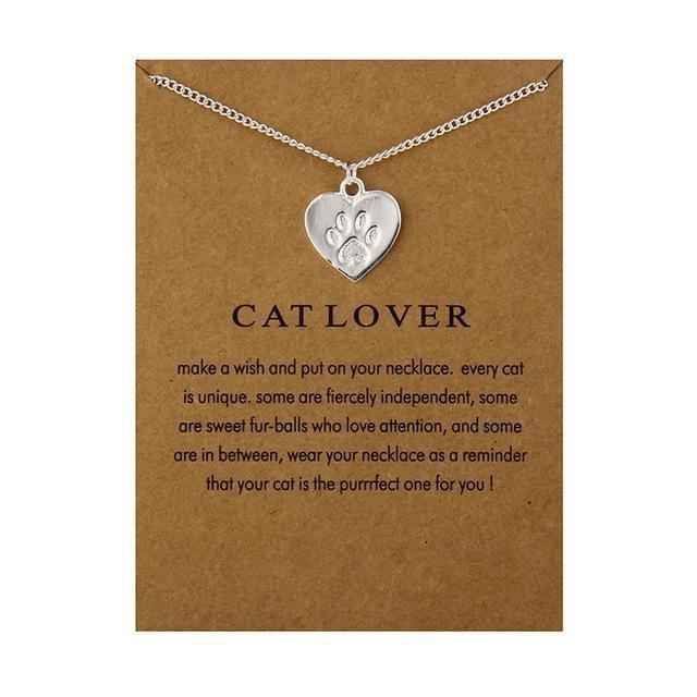 kattenliefhebber vriendschap hart charme ketting