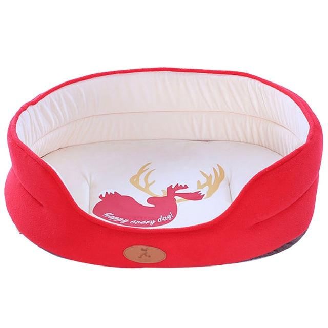 kerststijl elk rood huisdierbed