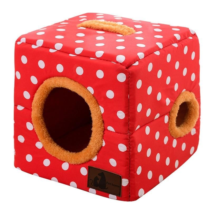 kleurrijk huis voor huisdierenbed
