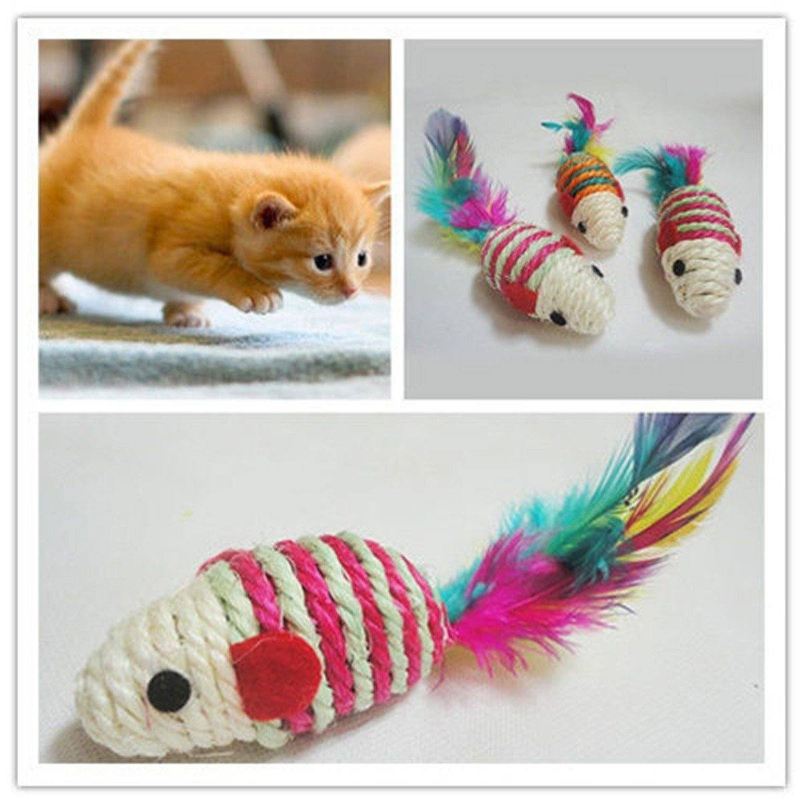 kleurrijk muis-kauwspeelgoed van sisaltouw voor kitten