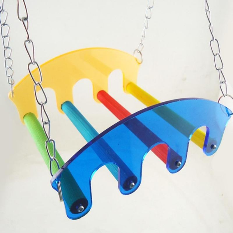 kleurrijke hangende klimtrap ladder vogel speelgoed