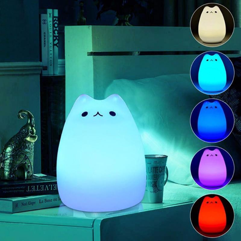 kleurrijke kattenlamp