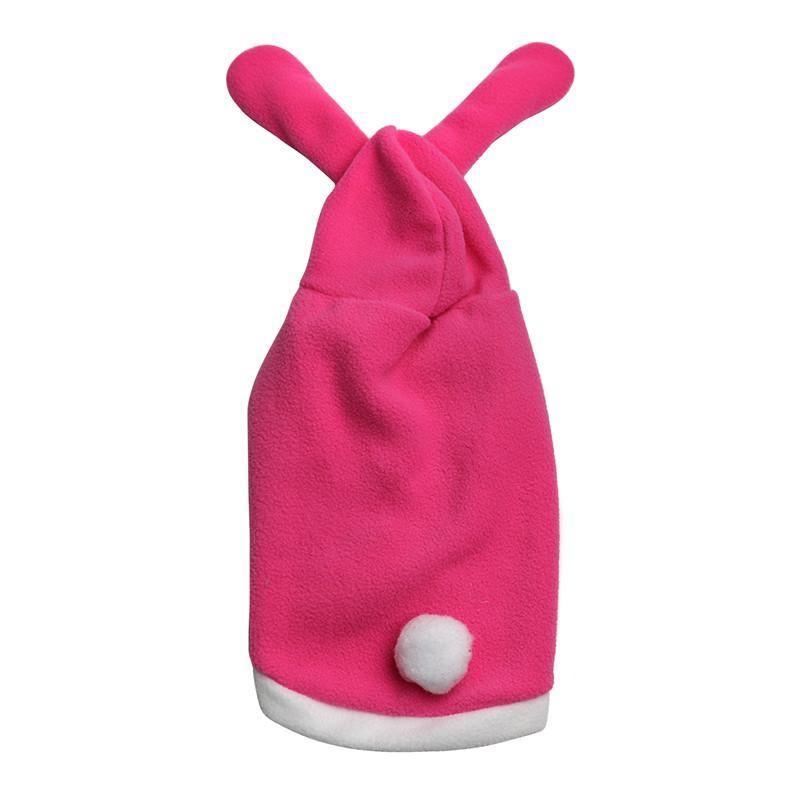 konijnenkostuum fleece warme outfit met capuchon voor katten