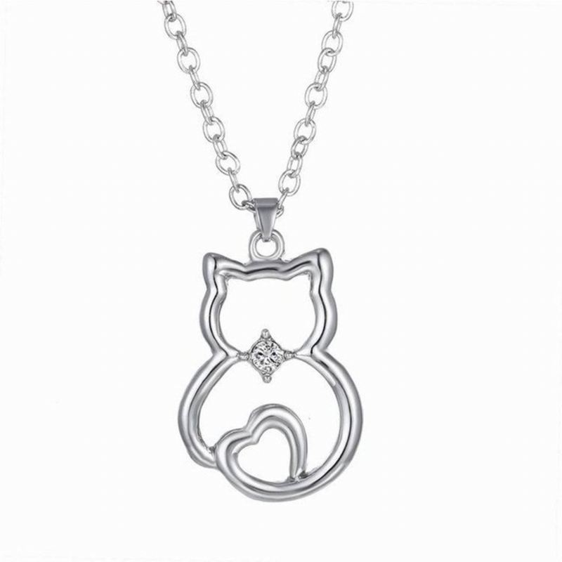 kristallen kat hanger legering ketting