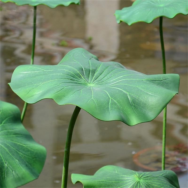 kunst lotusblad met lange steel visvijverdecoratie
