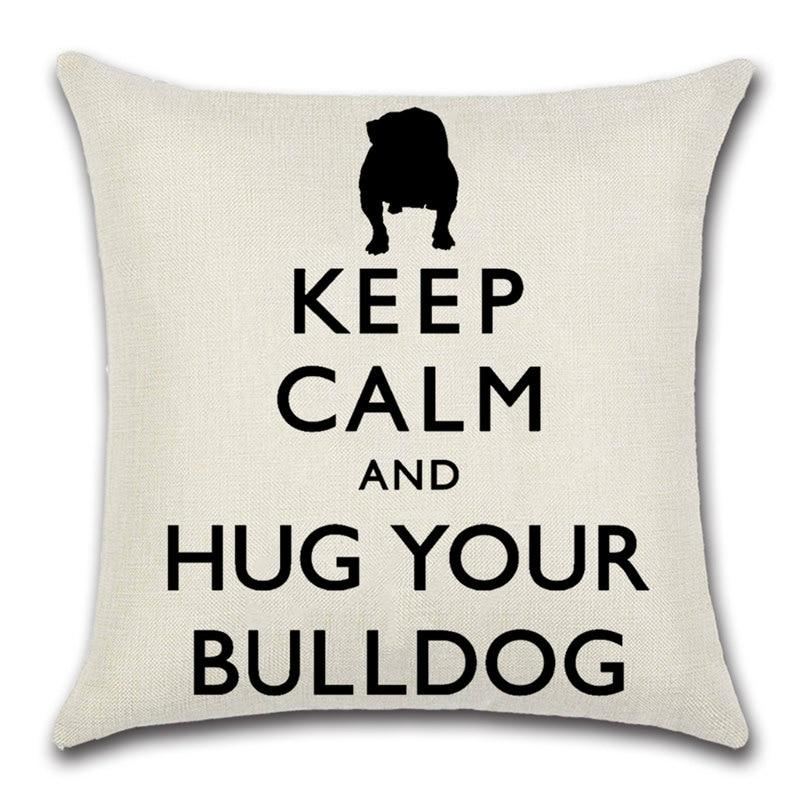 kussenhoes met franse bulldog-print