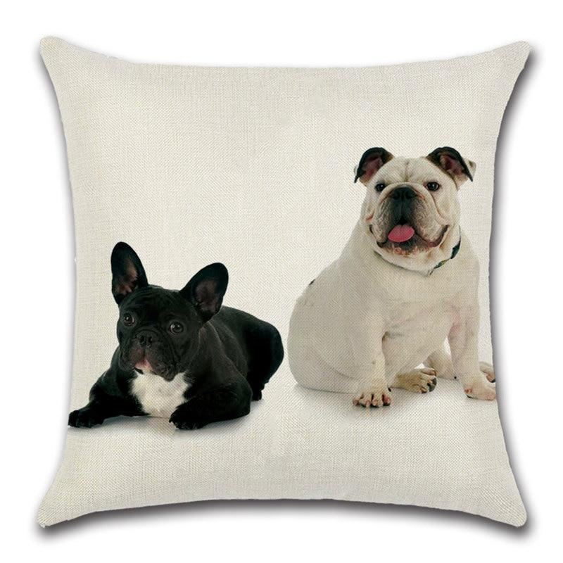 kussenhoes met franse bulldog-print