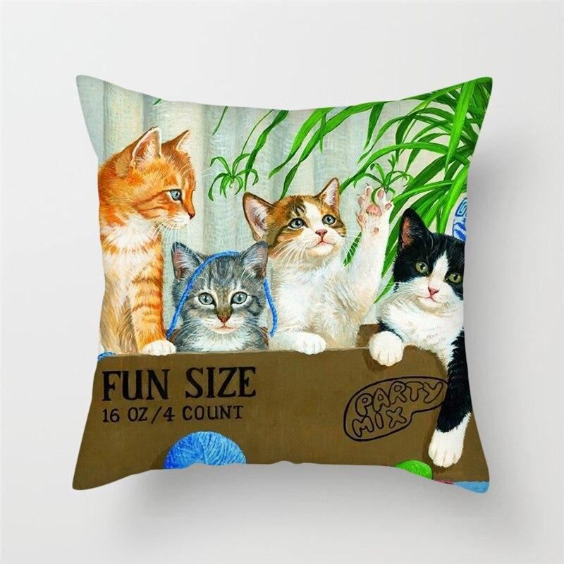 kussenhoes met kattenprint