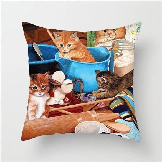 kussenhoes met kattenprint