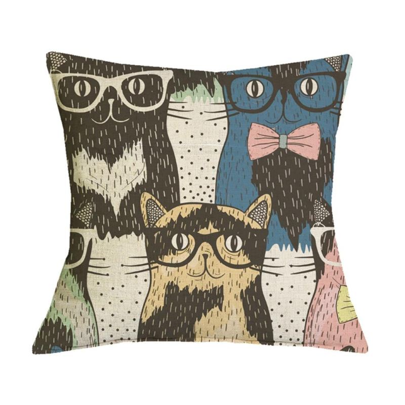 kussenhoes met kattenprint