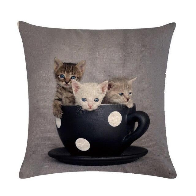 kussensloop met schattige kattenprint
