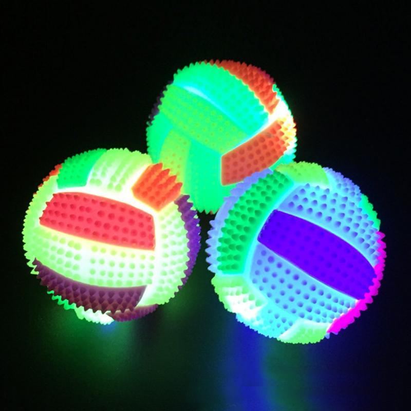 led kleur veranderende hond piepende bal