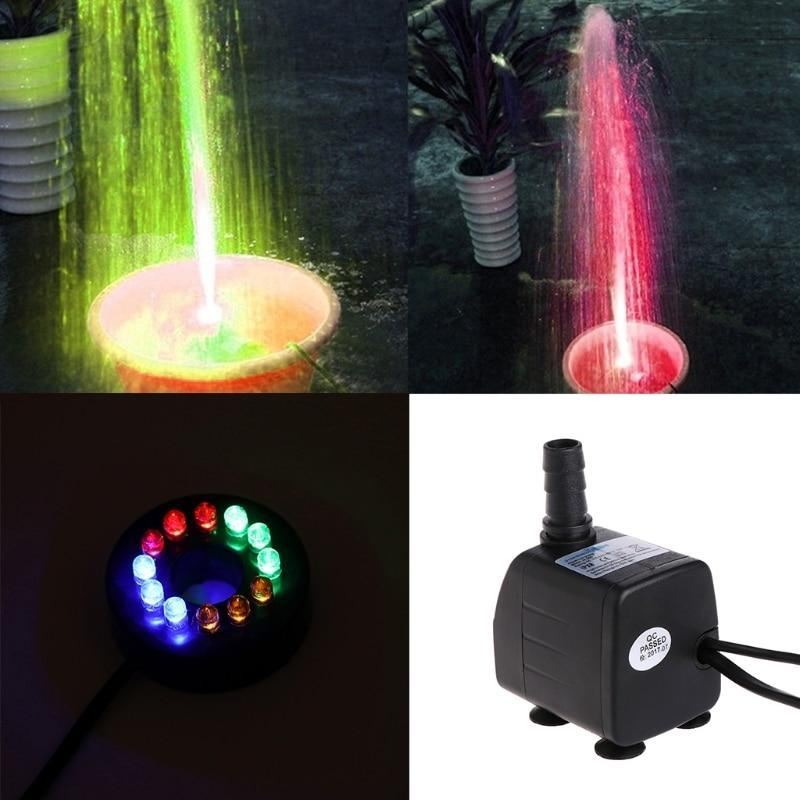 led-licht onderwater visvijver waterval fontein pomp