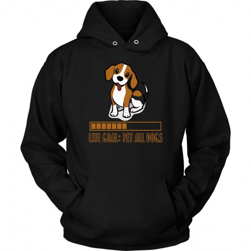 leven doel hond hoodie design