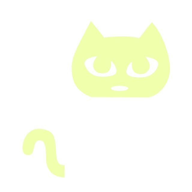 lichtgevende kat muursticker