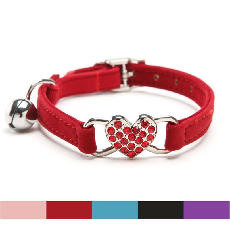 lieflijk hartje met bel-design kattenhalsband