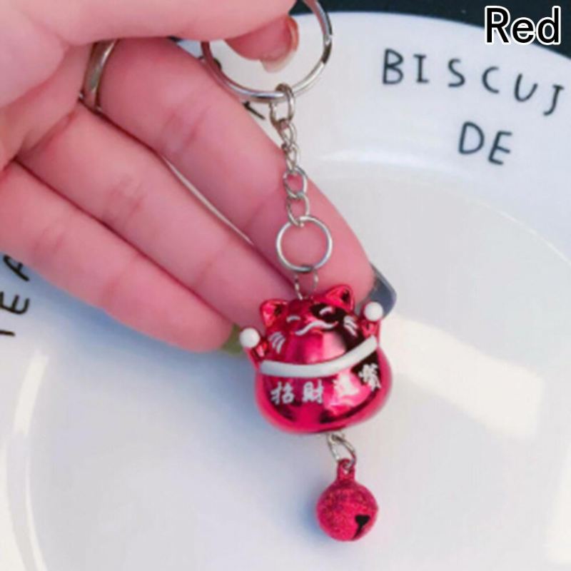 lucky cat bells sleutelhanger