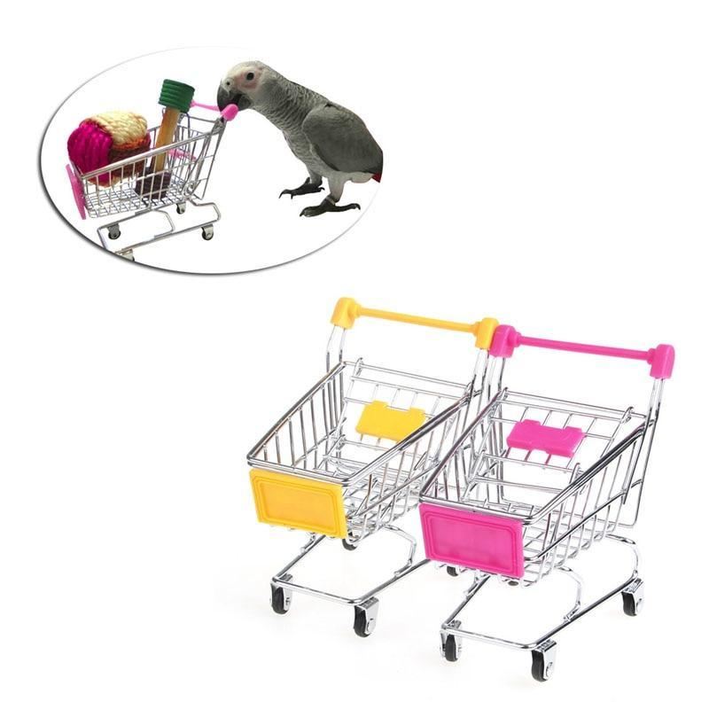 mini supermarkt winkelwagentje training vogelspeelgoed