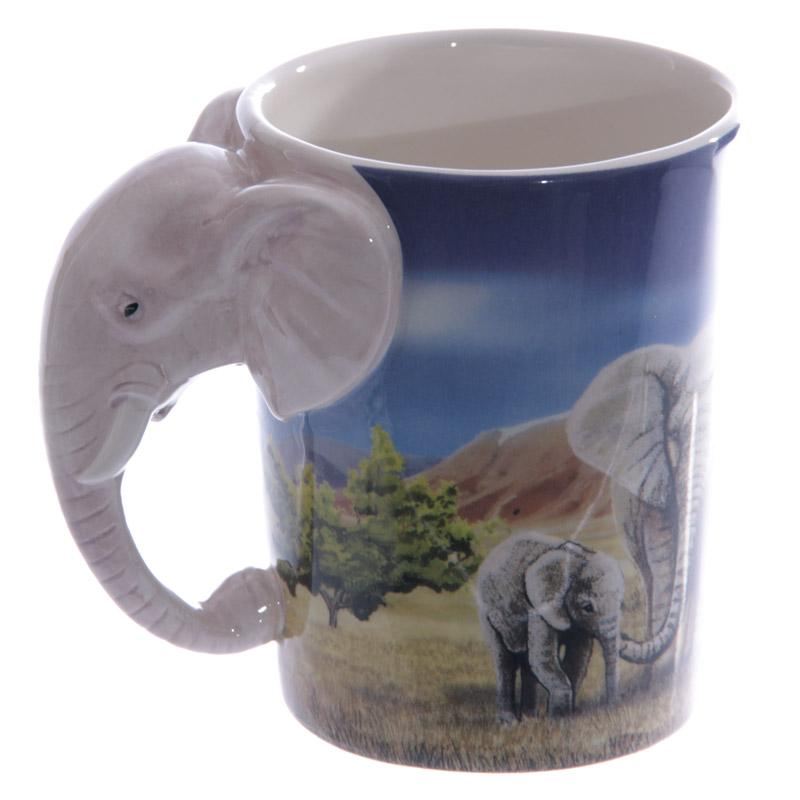 mok in de vorm van een 3d olifant